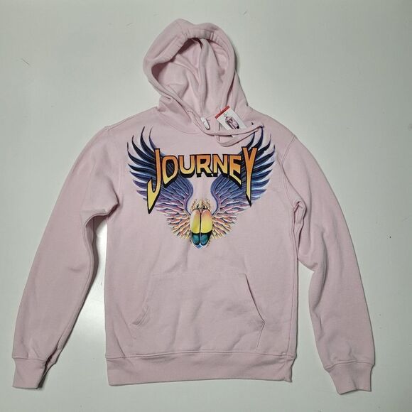 NEW JOURNEY BAND CONCERT PINK HOODIE HOODED SWEATSHIRT FREEDOM XS SMALL NWT - Picture 1 of 7